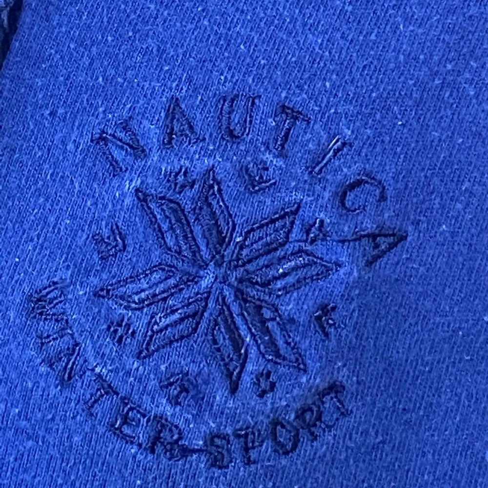 Nautica Blue Hoodie with Front Zipper and Kangaroo Pockets - Picture 4 of 6